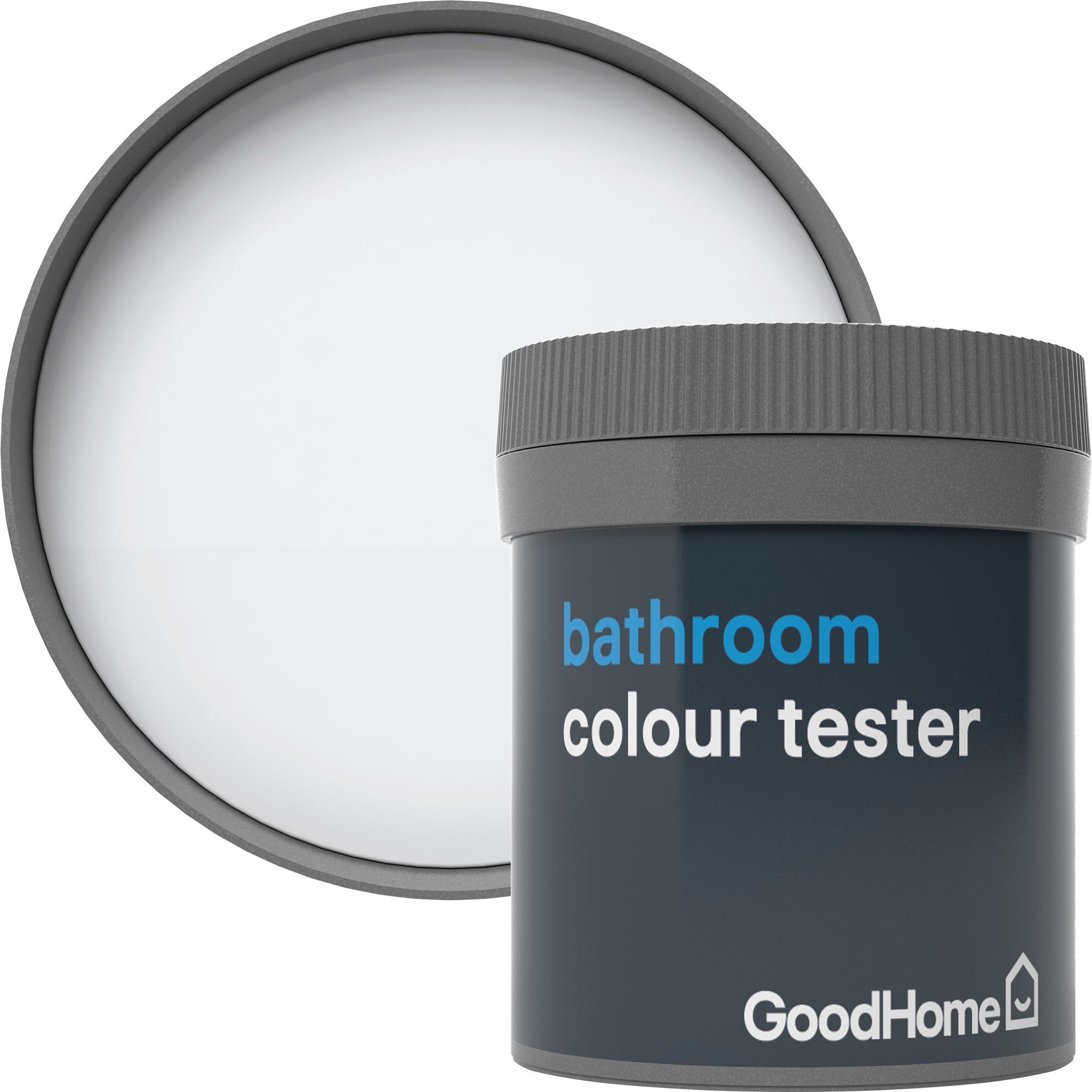 GoodHome Bathroom North pole Soft sheen Emulsion paint, 50ml Tester pot ...