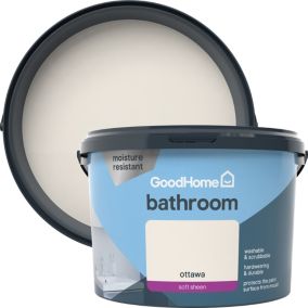 GoodHome Bathroom Ottawa Soft sheen Emulsion paint, 2.5L