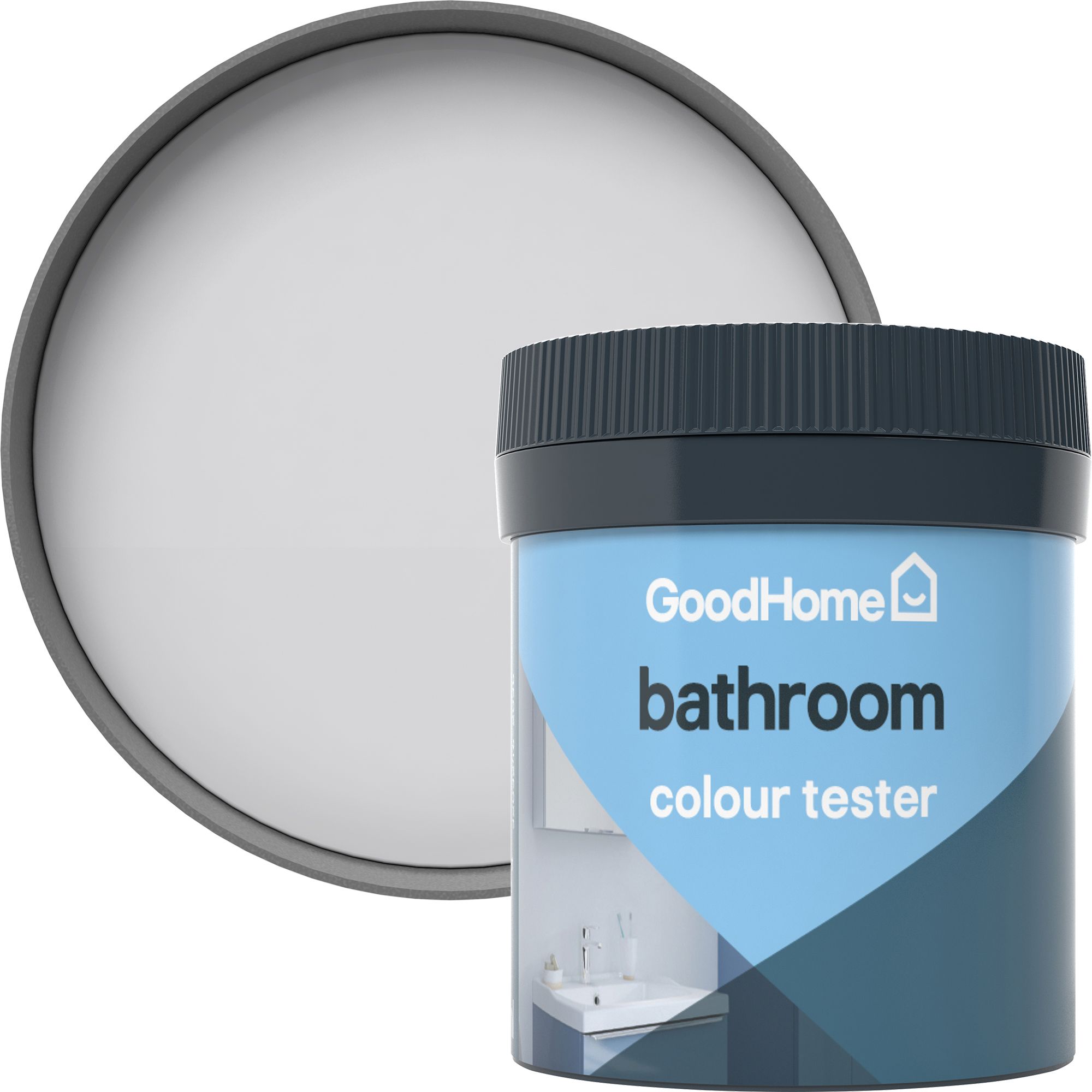 GoodHome Bathroom Whistler Soft sheen Wall & ceiling Emulsion paint, 50ml Tester pot