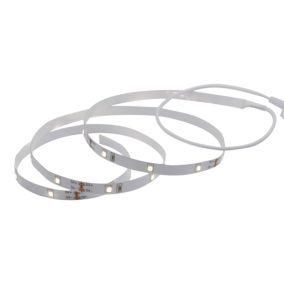 GoodHome Battery-powered LED Neutral white Strip light IP20 130lm (L)1m
