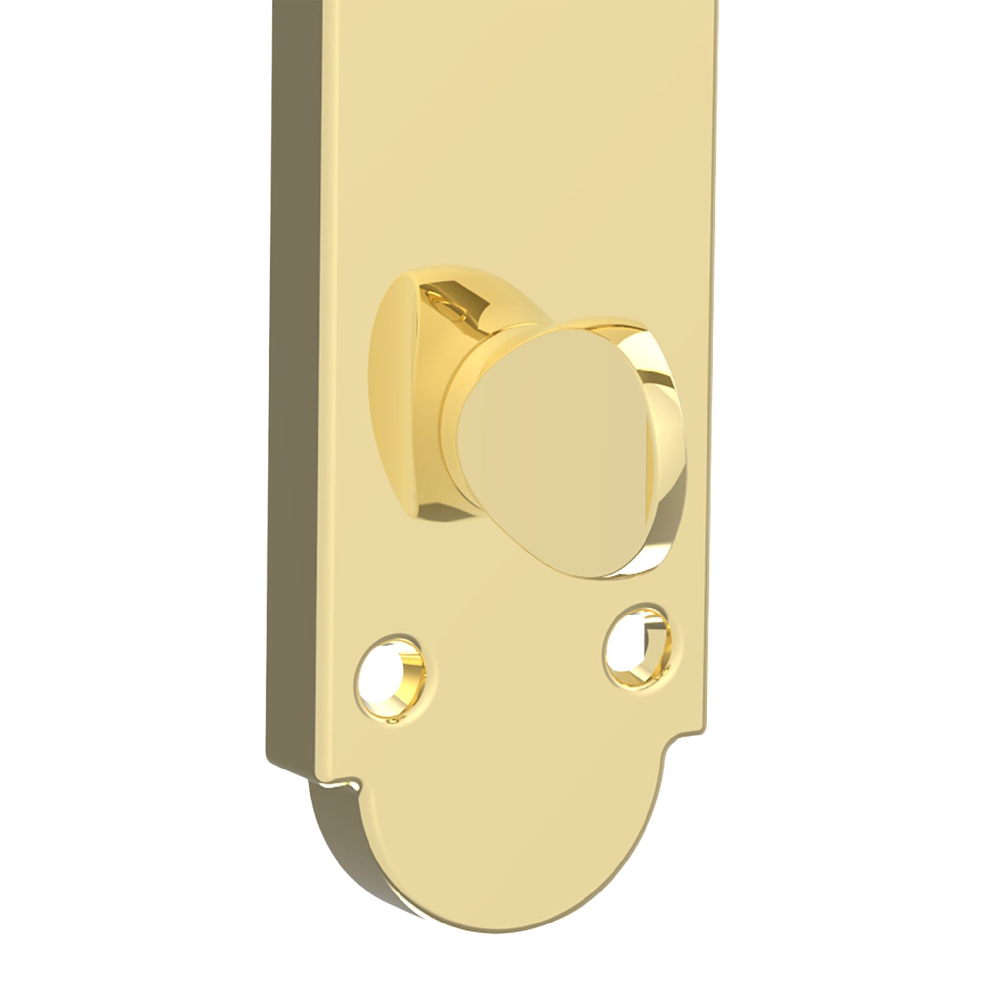 GoodHome Beja Polished Brass effect Scroll WC Door handle (L)95mm (D)57mm Pair