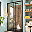 GoodHome Beloya 2 panel Framed Sliding Shower Door (W)1200mm