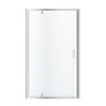 GoodHome Beloya Argenté Silver effect Clear Full open pivot Shower Door (H)195cm (W)120cm