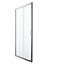 GoodHome Beloya Argenté Silver effect Clear Sliding Shower Door (H)195cm (W)100cm