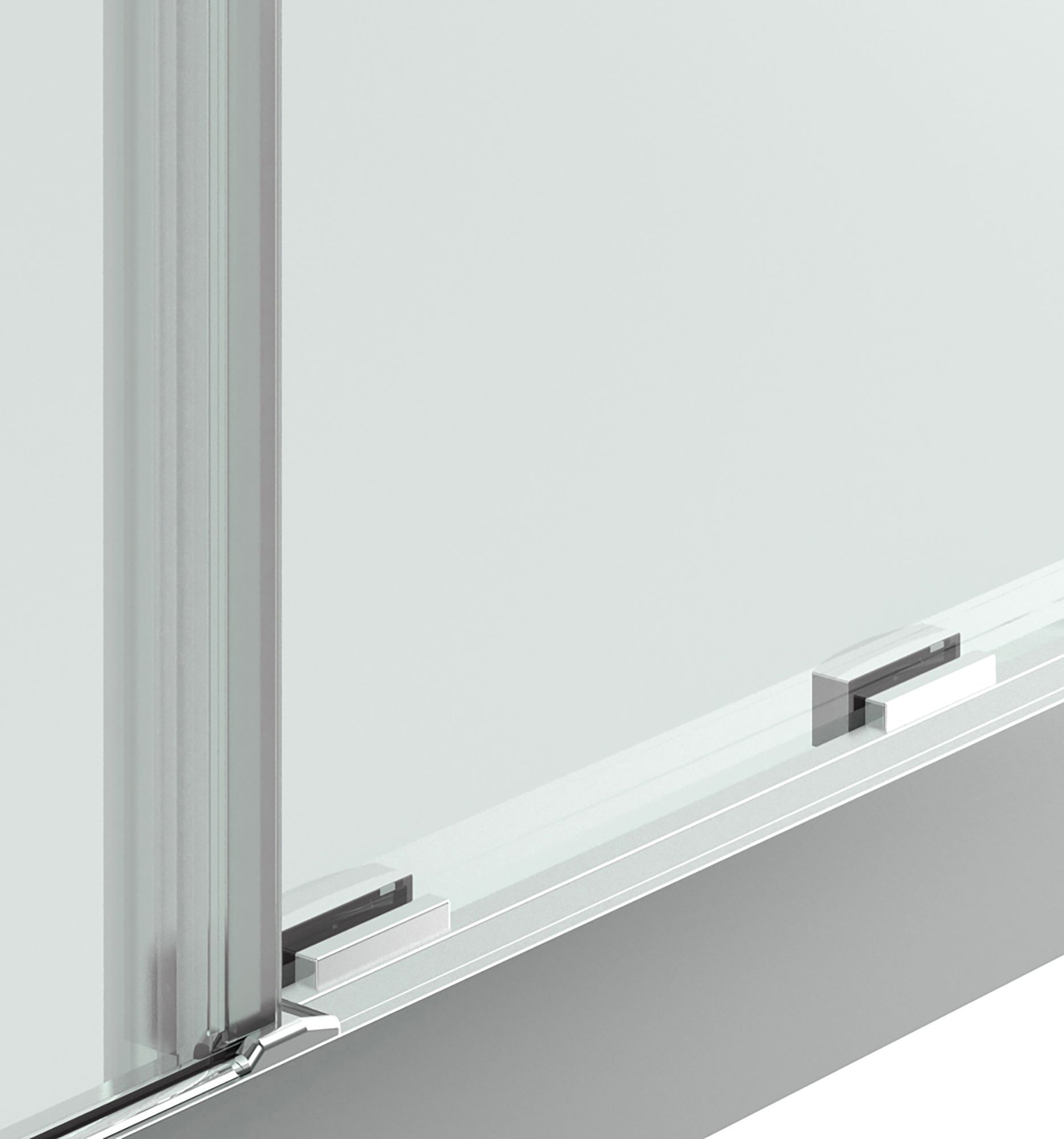 GoodHome Beloya Argenté Silver effect Clear Sliding Shower door (H)195cm (W)120cm