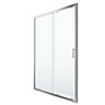 GoodHome Beloya Argenté Silver effect Clear Sliding Shower Door (H)195cm (W)140cm