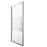 GoodHome Beloya Argenté Silver effect Mirror Strip Full open pivot Shower Door (H)195cm (W)100cm