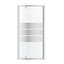 GoodHome Beloya Argenté Silver effect Mirror Strip Full open pivot Shower Door (H)195cm (W)100cm