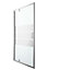 GoodHome Beloya Argenté Silver effect Mirror Strip Full open pivot Shower Door (H)195cm (W)120cm
