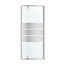 GoodHome Beloya Argenté Silver effect Mirror Strip Full open pivot Shower Door (H)195cm (W)90cm