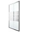 GoodHome Beloya Argenté Silver effect Mirror Strip Sliding Shower Door (H)195cm (W)120cm