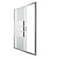 GoodHome Beloya Argenté Silver effect Mirror Strip Sliding Shower Door (H)195cm (W)140cm