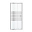 GoodHome Beloya Argenté Silver effect Mirror Strip Sliding Shower Door (H)195cm (W)90cm
