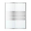 GoodHome Beloya Argenté Silver effect Mirror Striped pattern Sliding Shower Door (H)195cm (W)160cm