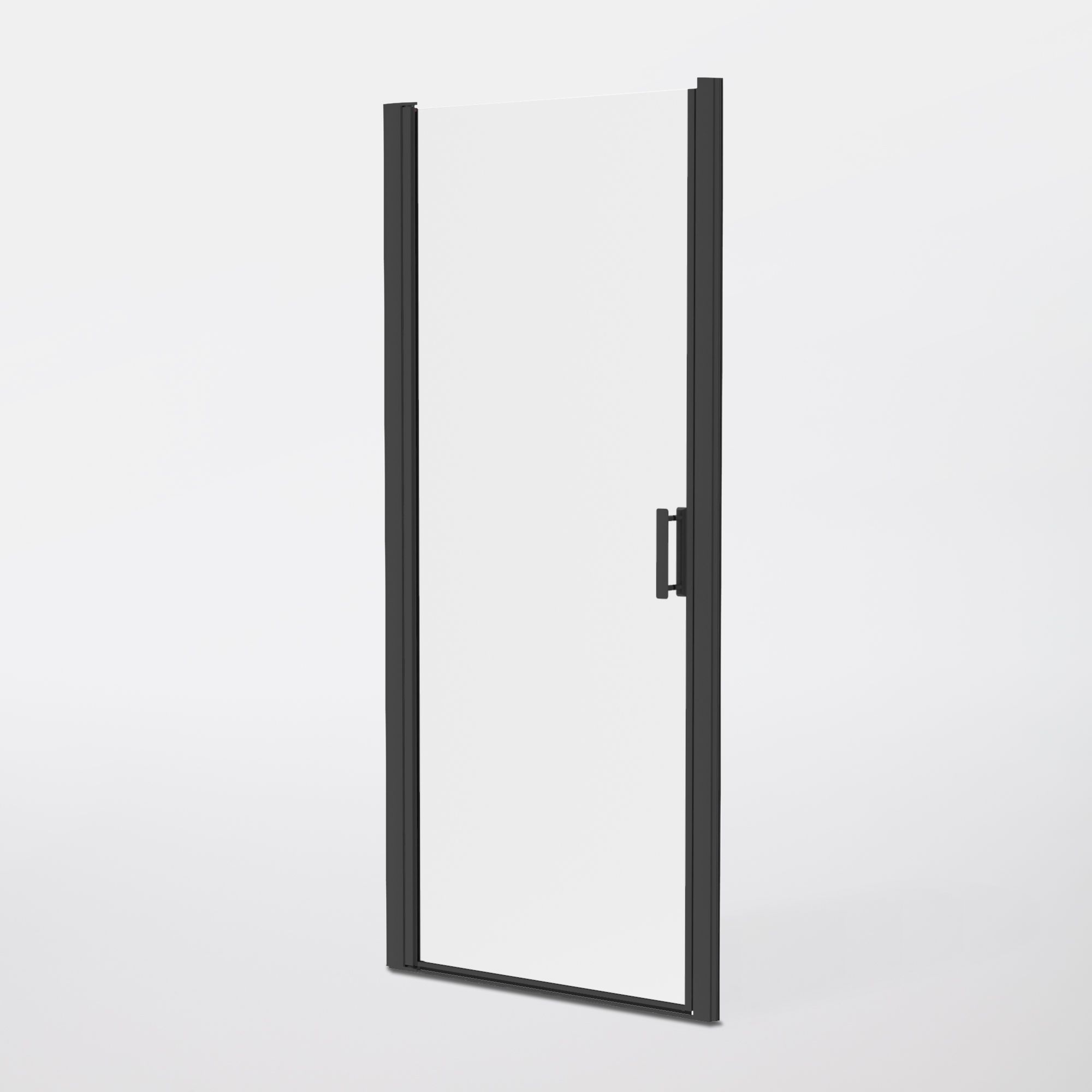 GoodHome Beloya Black 1 panel Full open pivot Shower Door 190cm(H) x