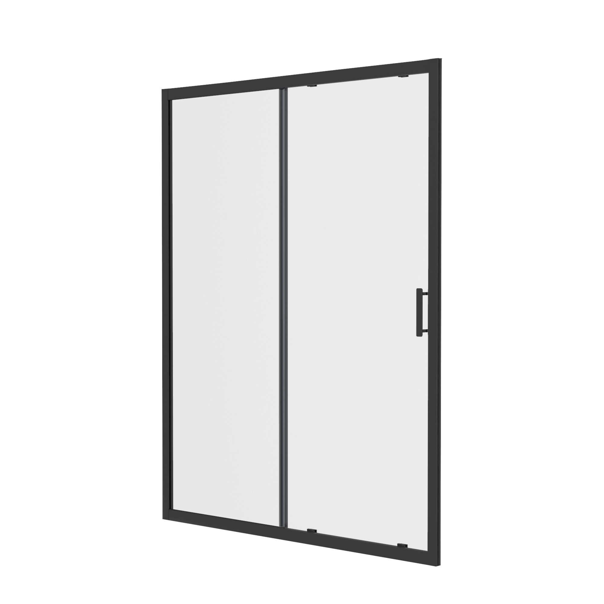 GoodHome Beloya Black 2 panel Sliding Shower Door 195cm(H) x 120cm(W