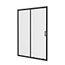 GoodHome Beloya Black Clear Sliding Shower Door (H)195cm (W)120cm