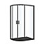 GoodHome Beloya Black Right-handed Offset quadrant Shower Enclosure & tray with Corner entry double sliding door (W)1200mm (D)800mm