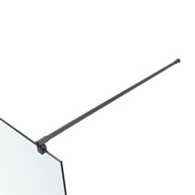GoodHome Beloya Black Wall-mounted Support bar (L)125cm