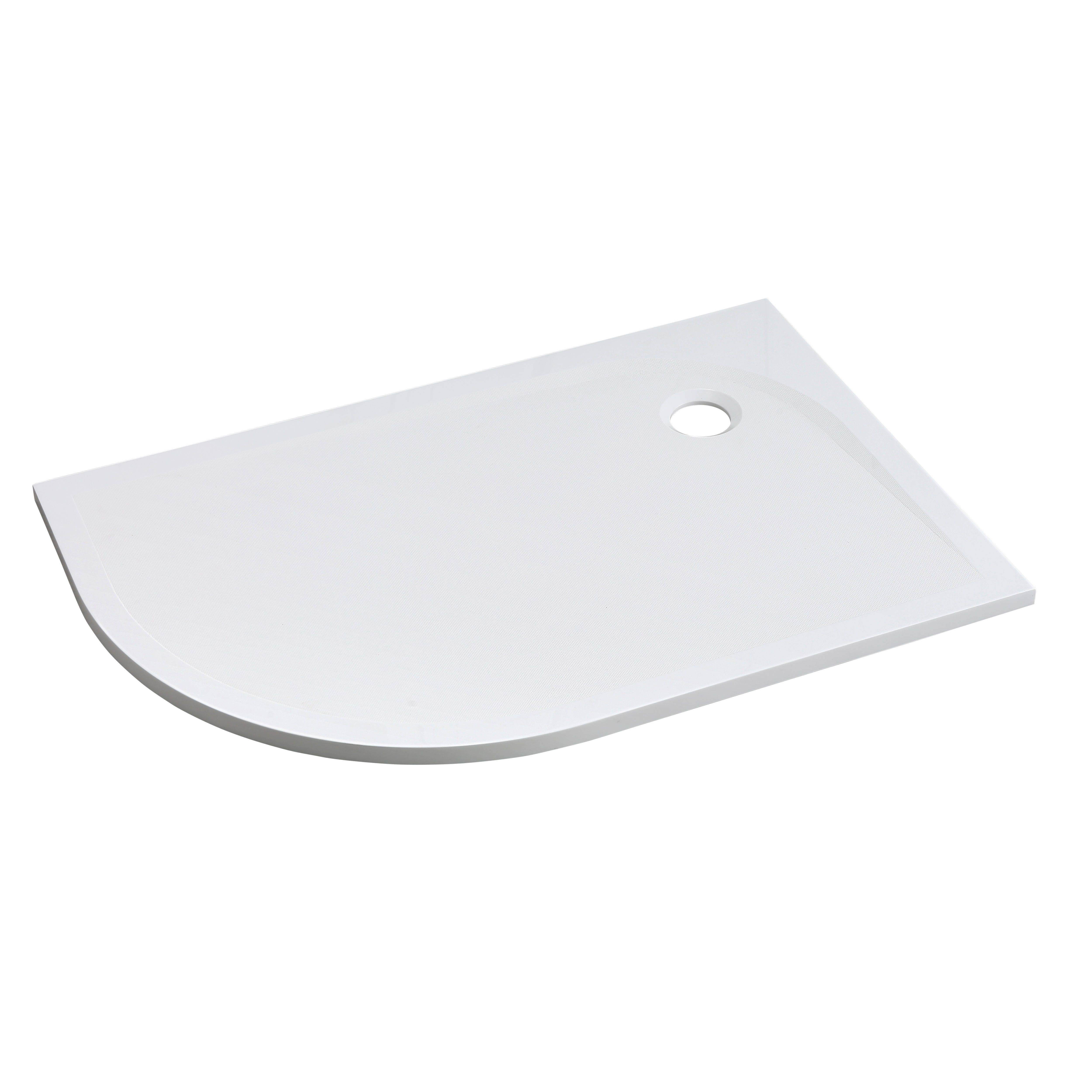 GoodHome Beloya Chrome effect Clear Right-handed Offset quadrant Shower Enclosure & tray - Corner entry double sliding door (H)195cm (W)120cm (D)80cm