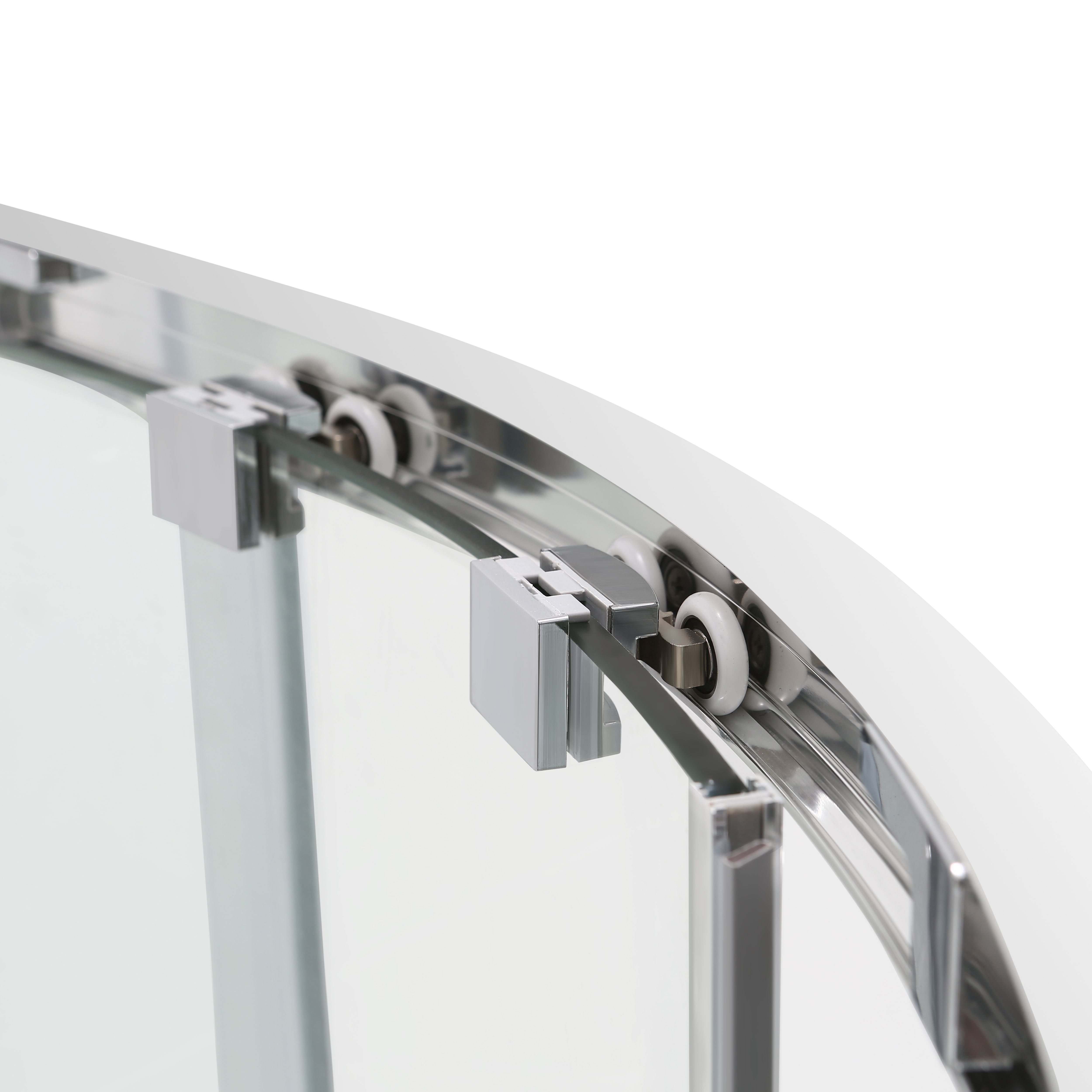 GoodHome Beloya Chrome effect Clear Right-handed Offset quadrant Shower Enclosure & tray - Corner entry double sliding door (H)195cm (W)120cm (D)80cm