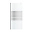 GoodHome Beloya Chrome effect Mirrored Striped Walk-in Wet room glass screen (H)195cm (W)90cm