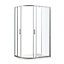 GoodHome Beloya Chrome effect Right-handed Offset quadrant Shower Enclosure & tray - Corner entry double sliding door (H)195cm (W)100cm (D)80cm