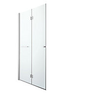 GoodHome Beloya Clear Folding Shower panel (H)1950mm (W)1200mm