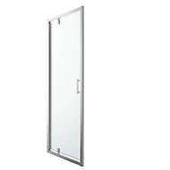 GoodHome Beloya Clear Framed Pivot Shower Door (W)760mm