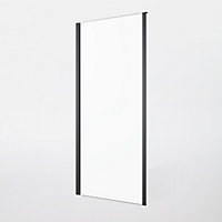 GoodHome Beloya Framed Black Clear Shower panel (H)194.9cm (W)80cm