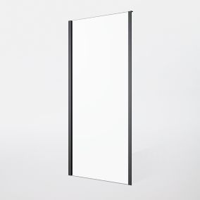 GoodHome Beloya Framed Black Clear Shower panel (H)194.9cm (W)80cm