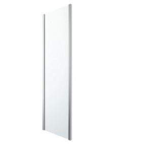 GoodHome Beloya Framed Chrome effect Chrome effect Clear Fixed Shower panel (H)195cm (W)70cm