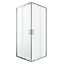 GoodHome Beloya Framed Clear Silver effect Square Shower enclosure - Corner entry double sliding door (W)90cm (D)90cm