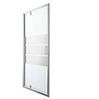 GoodHome Beloya Framed Full open pivot Shower Door (W)1000mm