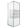 GoodHome Beloya Framed Mirror Silver effect Square Shower enclosure - Corner entry double sliding door (W)76cm (D)76cm