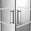 GoodHome Beloya Framed Mirror Silver effect Square Shower enclosure - Corner entry double sliding door (W)90cm (D)90cm