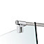 GoodHome Beloya Frameless Chrome effect Clear Fixed Walk-in Shower panel (H)195cm (W)118.5cm