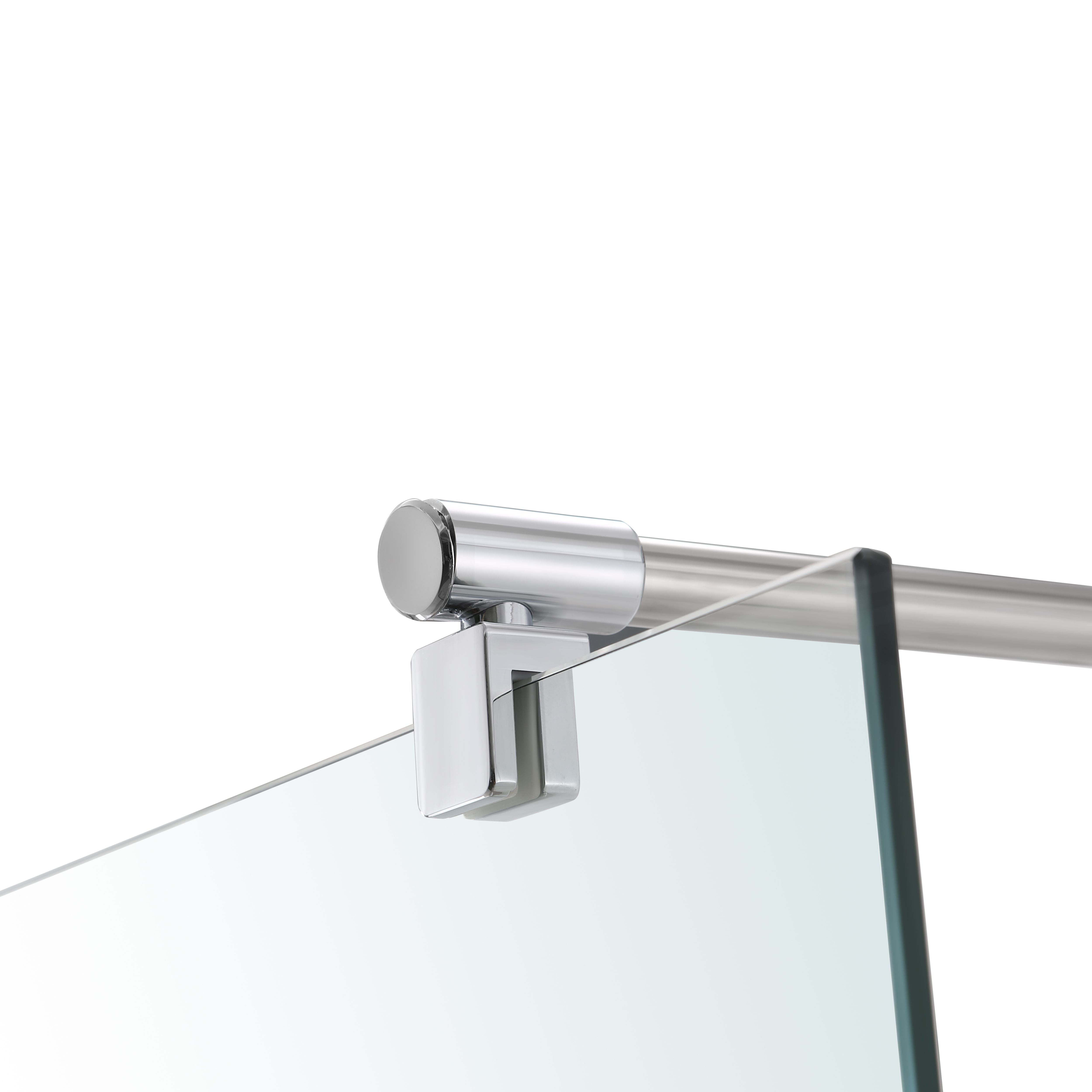 GoodHome Beloya Gloss Chrome effect Mirror Fixed Walk-in Shower panel (H)195cm (W)138.5cm