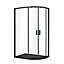 GoodHome Beloya LH Offset quadrant Shower Enclosure & tray - Corner entry double sliding door (H)195cm (W)120cm (D)80cm