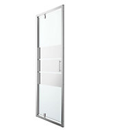GoodHome Beloya Mirror Framed Pivot Shower Door (W)760mm