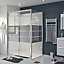 GoodHome Beloya Mirror glass Chrome effect Fixed Shower panel (H)1950mm (W)900mm