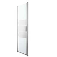 GoodHome Beloya Mirror Semi-framed Pivot Shower Door (W)760mm