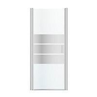 GoodHome Beloya Mirror Semi-framed Pivot Shower Door (W)900mm