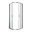 GoodHome Beloya Quadrant Chrome effect frame Quadrant Shower enclosure with Corner entry double sliding door (W)800mm (D)800mm
