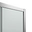 GoodHome Beloya Quadrant Chrome effect frame Quadrant Shower enclosure with Corner entry double sliding door (W)900mm (D)900mm