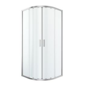 GoodHome Beloya Quadrant Clear Shower Enclosure & tray with Corner entry double sliding door (W)900mm (D)900mm