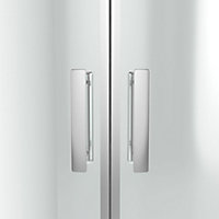 GoodHome Beloya Quadrant Clear Shower Shower enclosure with Corner entry double sliding door (W)800mm (D)800mm