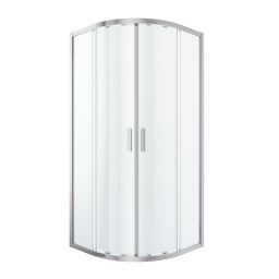 GoodHome Beloya Quadrant Clear Shower Shower enclosure with Corner entry double sliding door (W)900mm (D)900mm