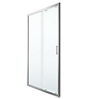 GoodHome Beloya Rectangular Shower Door, panel & tray kit - Double sliding doors (H)195cm (W)120cm (D)90cm