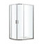 GoodHome Beloya RH Chrome effect Offset quadrant Shower Enclosure & tray - Double sliding doors (H)195cm (W)100cm (D)90cm